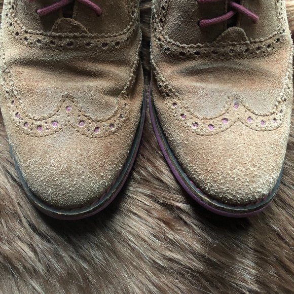 Cole Haan "Alisa" Suede Oxford Wingtips - Picture 7 of 10